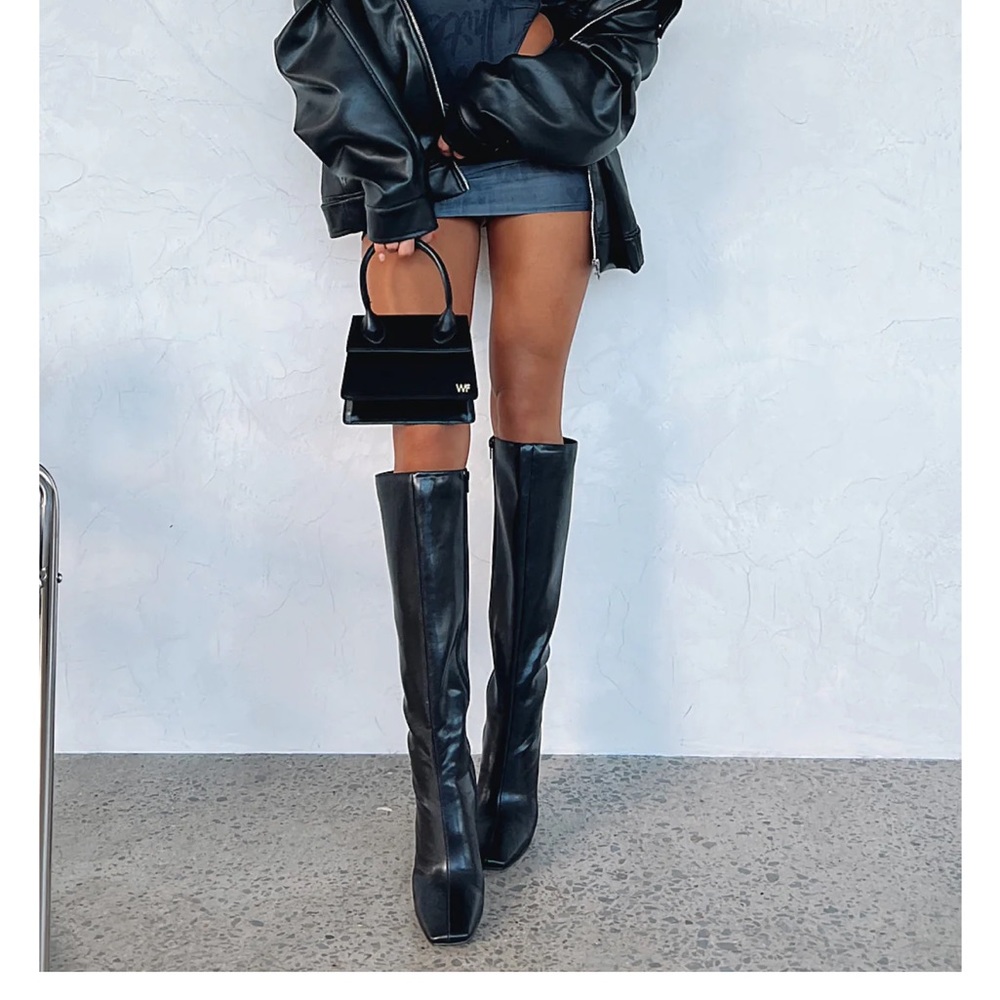 Black knee high boots